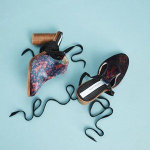 Matt Bernson Velvet  SEXY  Ankle Wrap Heels